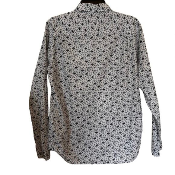 Club Monaco Slim Fit Button Down Floral Long Sleeve Shirt Sz S - Picture 2 of 4